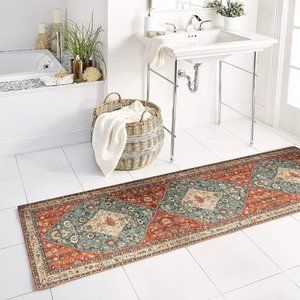 Boho Tribal Area Rug - SIZE 2x8 Hallway Bohemian Vintage Bedroom Throw Rug